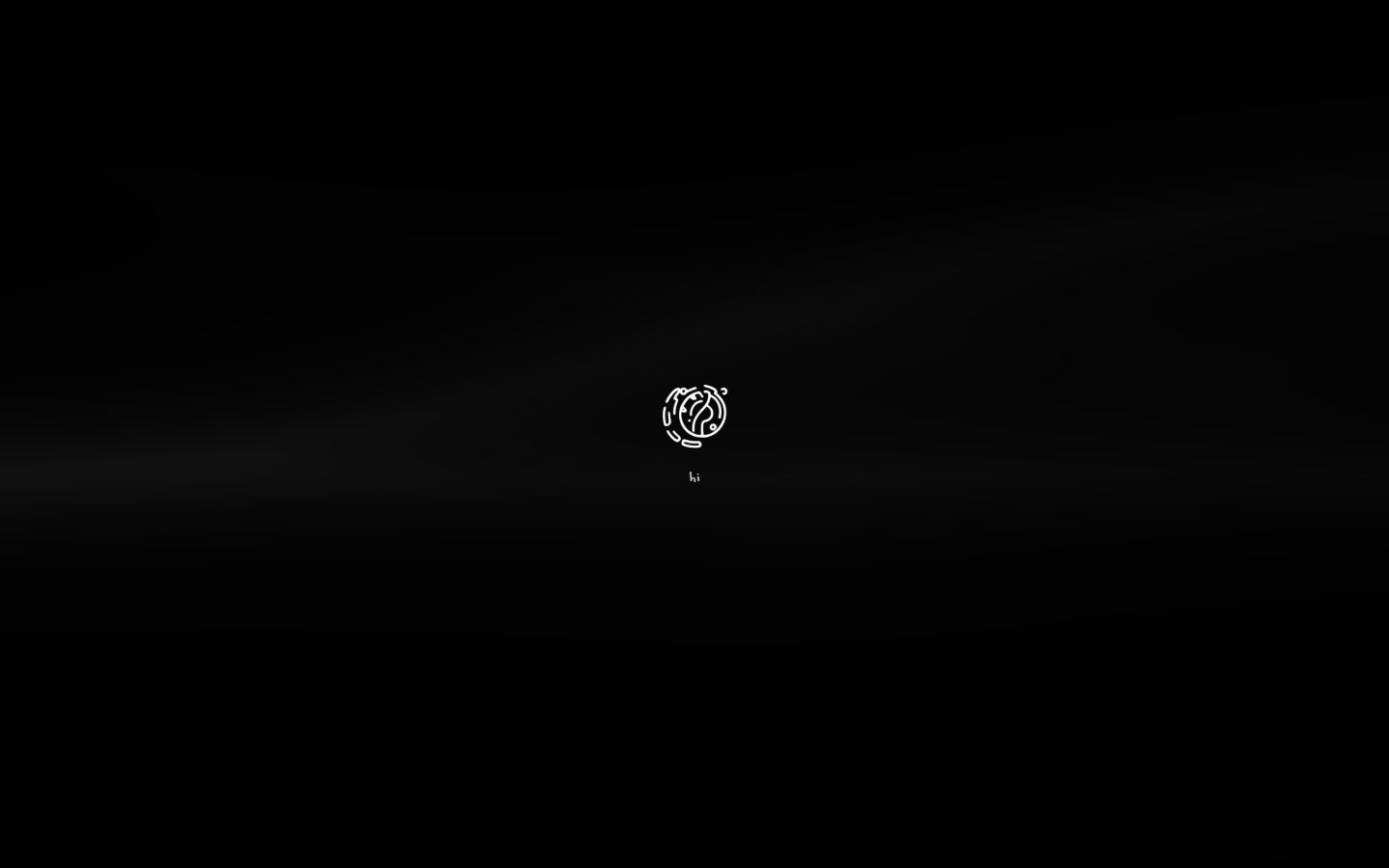 A profile enter screen with an icon and short text